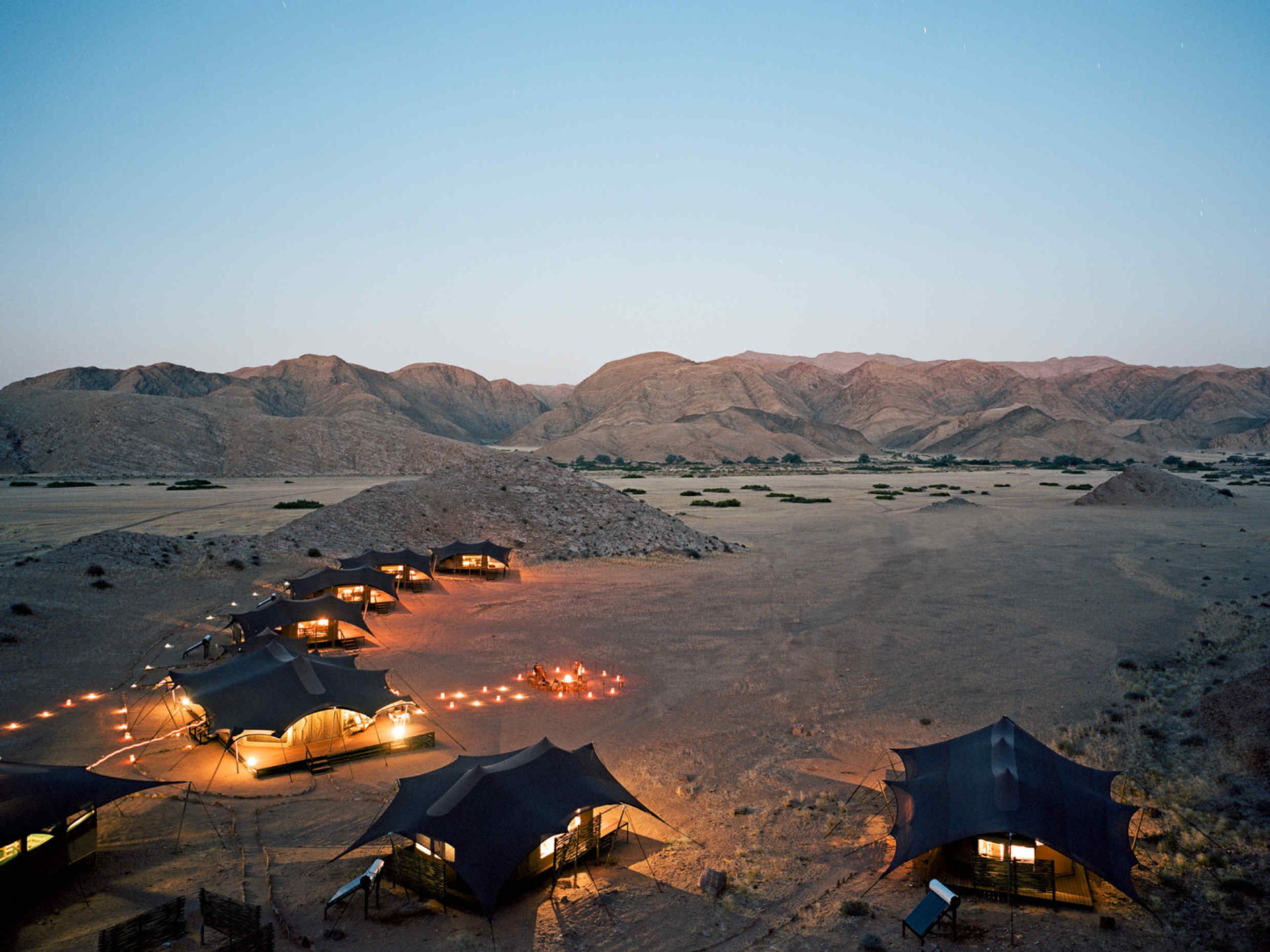 Namibia - Kaokoveld - 1552 - Ariel View of Camp