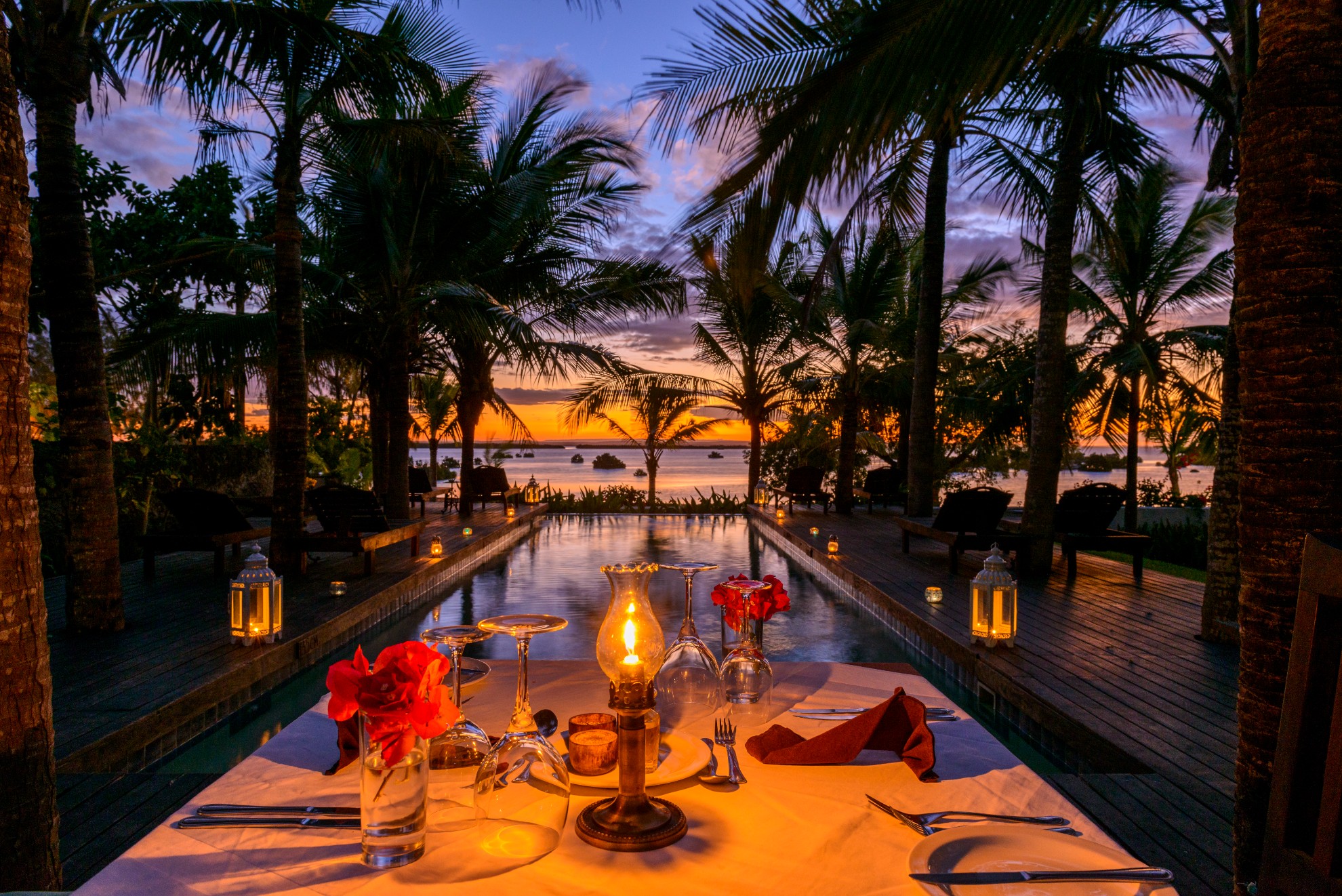 Ibo Island Lodge Poolside Dinner