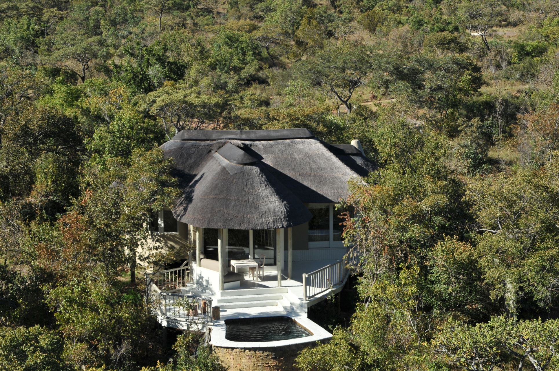 Clifftop Exclusive Safari Hideaway Arial View