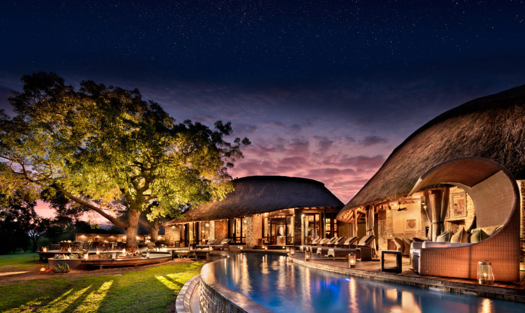 South Africa - Kruger - 4948 - Pool and Lounge Areas at Night
