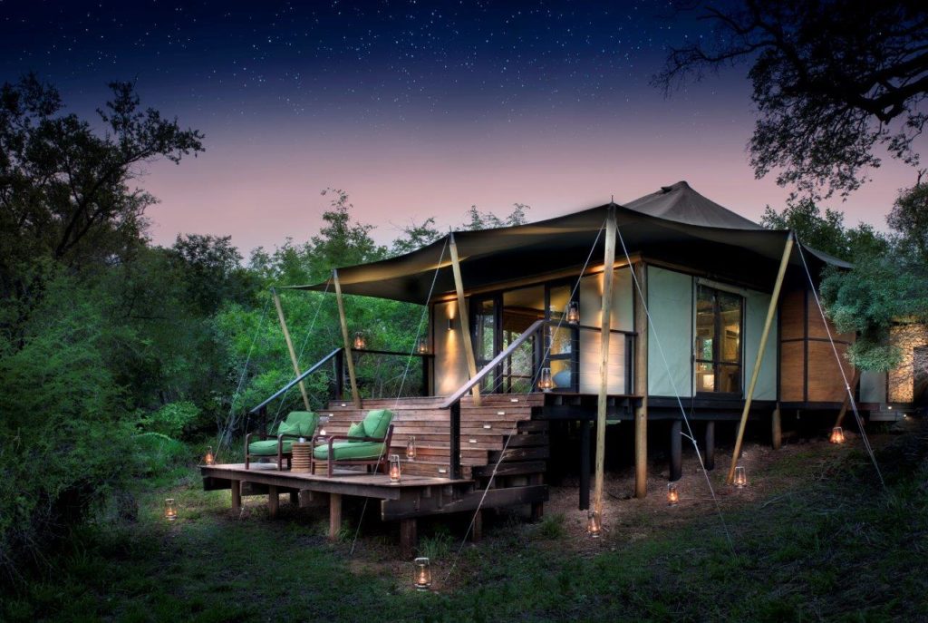 South Africa - Kruger - 4948 - andBeyond Ngala Tented Camp at dusk