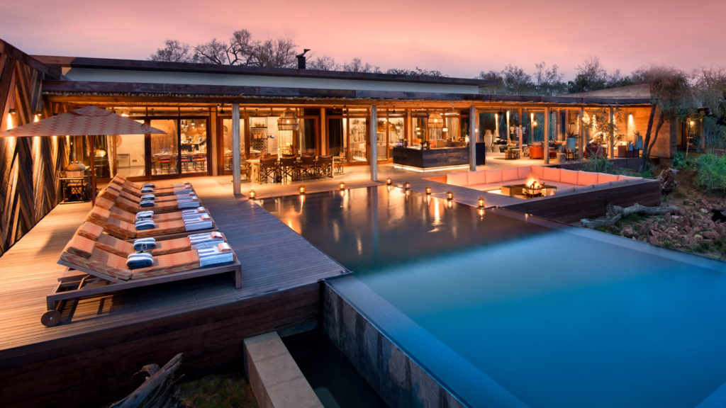 South Africa - andBeyond Phinda Private Game Reserve - andBeyond Phinda Homestead - Pool at dusk