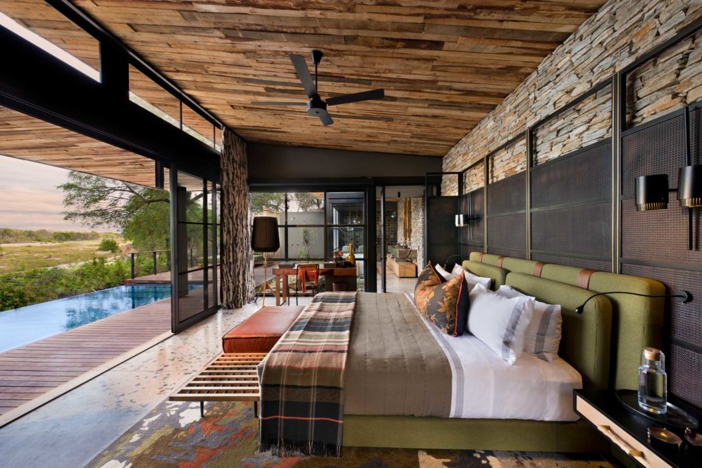 South Africa - Kruger - 4948 - Lodge Bedroom and Plunge Pool