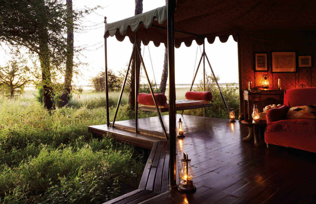 Botswana - Makgadikgadi Salt Pans - 1553 - Jack's Camp Main area at sunset