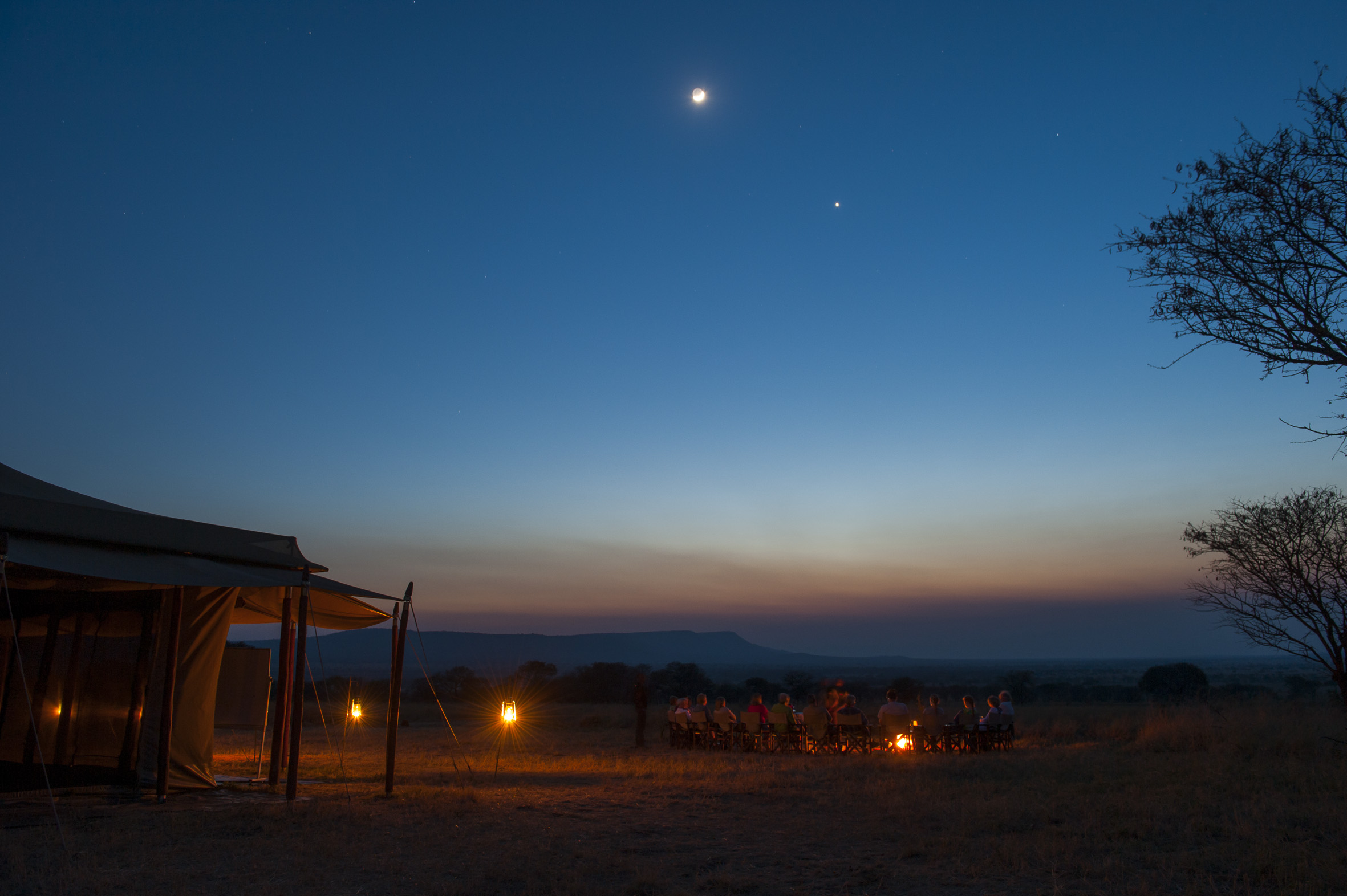 Mara Under Canvas Stars at night