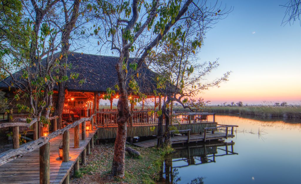 Botswana - Moremi Game Reserve - 1553 - Camp Xakanaxa Dining in the Evening