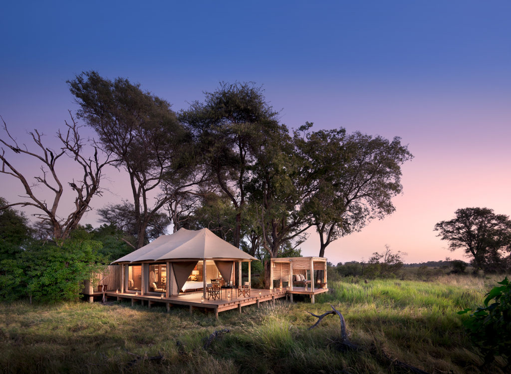 Botswana - Okavango Delta - 1553 - andBeyond Nxabega Okavango Tented Suite at Dusk