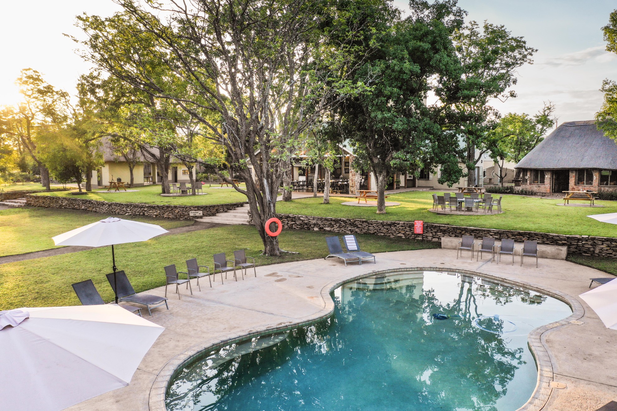 Robins Camp - Machaba Safaris - Hwange - Zimbabwe Pool and Gardens
