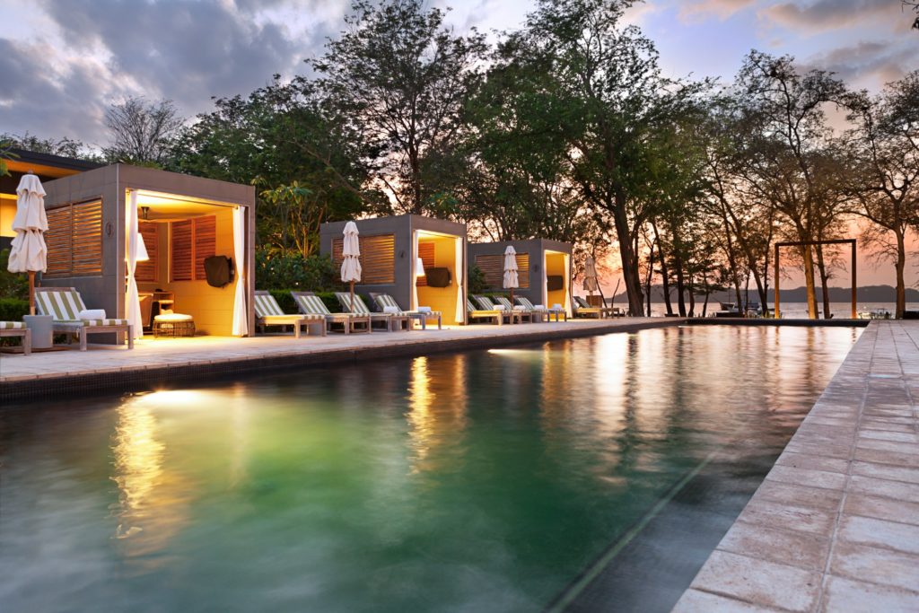 Costa Rica - Guanacaste - 1570 - El Mangroove Pool Cabanas at Night
