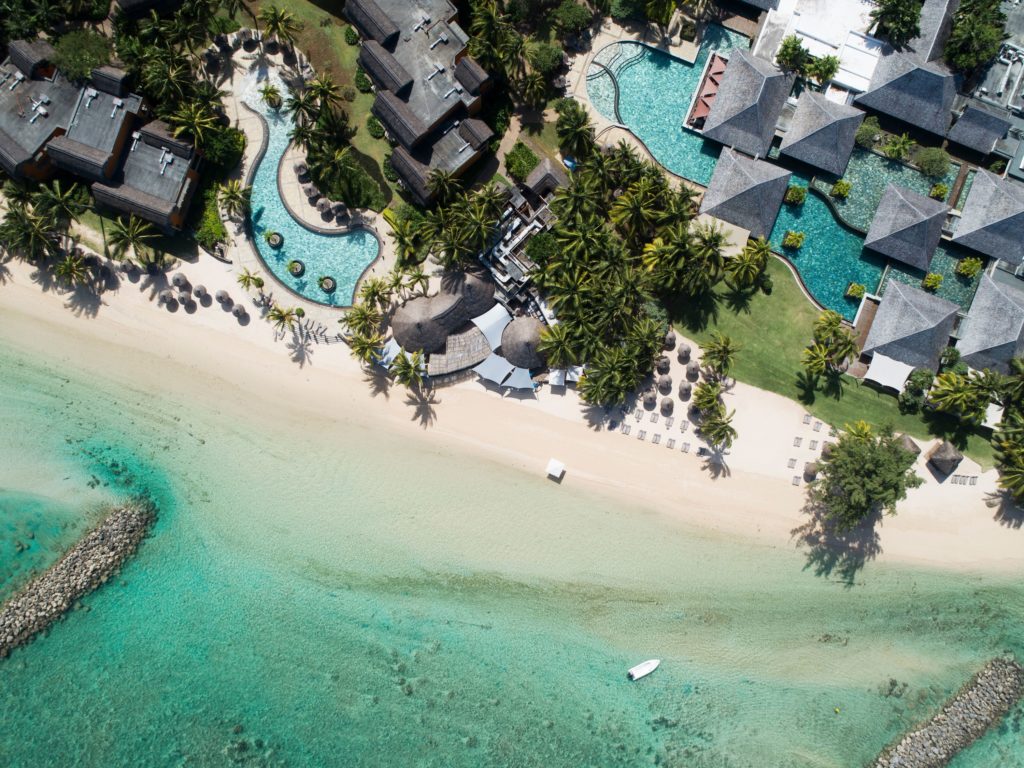 Mauritius - South Coast - 3996 - Heritage Awali - Aerial view of beach front