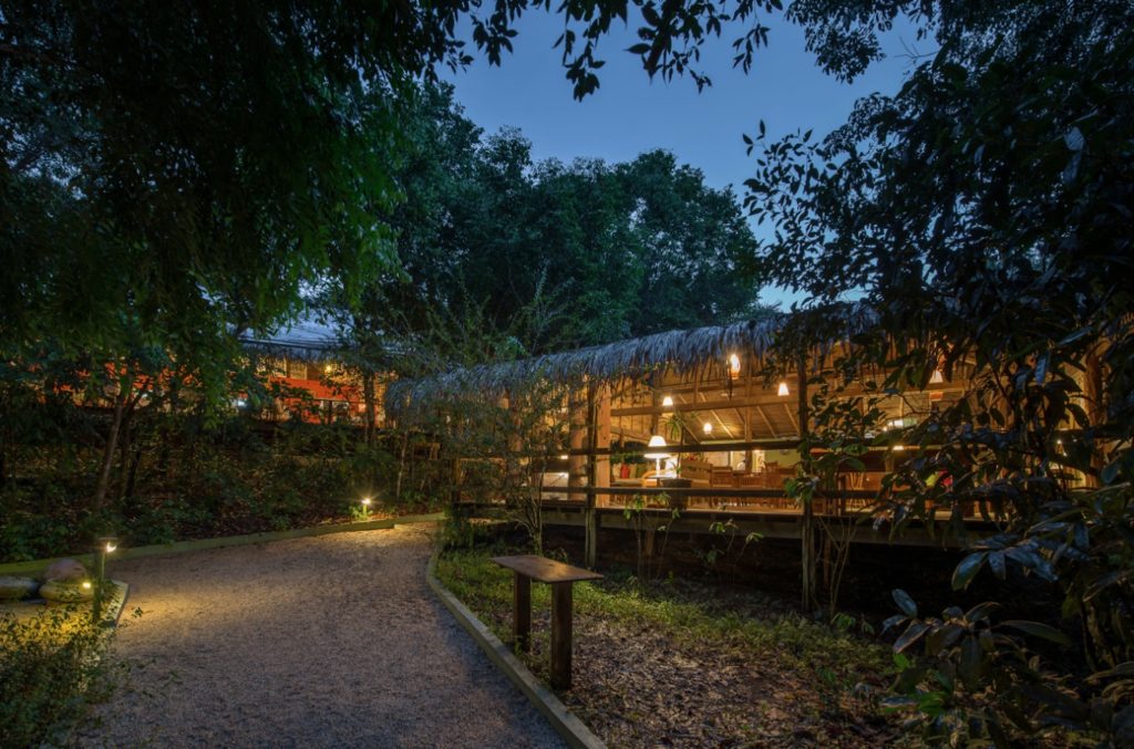 Brazil - 1569 - Amazon - Anavilhanas Jungle Lodge Hotel Night Exterior