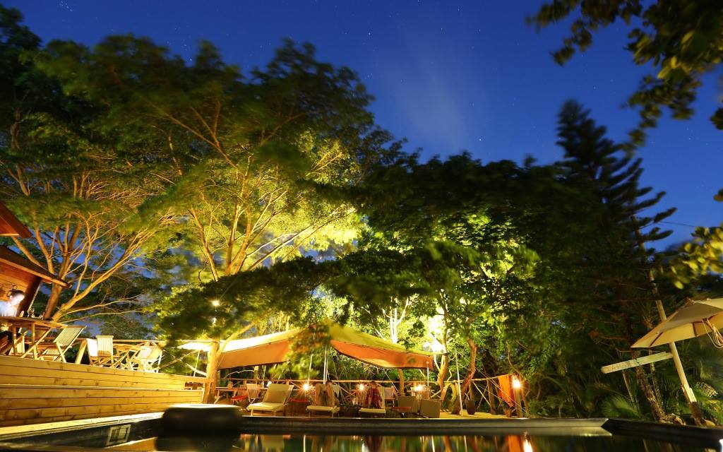 Mauritius - Grand River South East - 3996 - Otentic Eco Tents at night