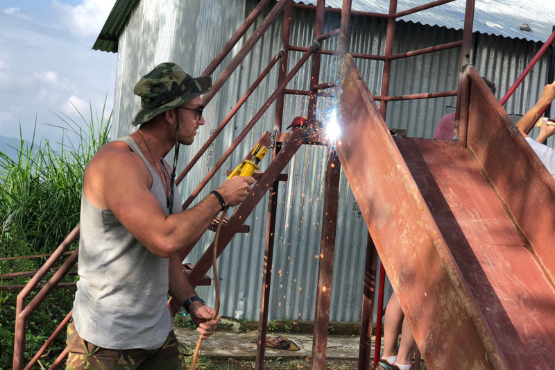 Building School Climbing Frame in Nepal