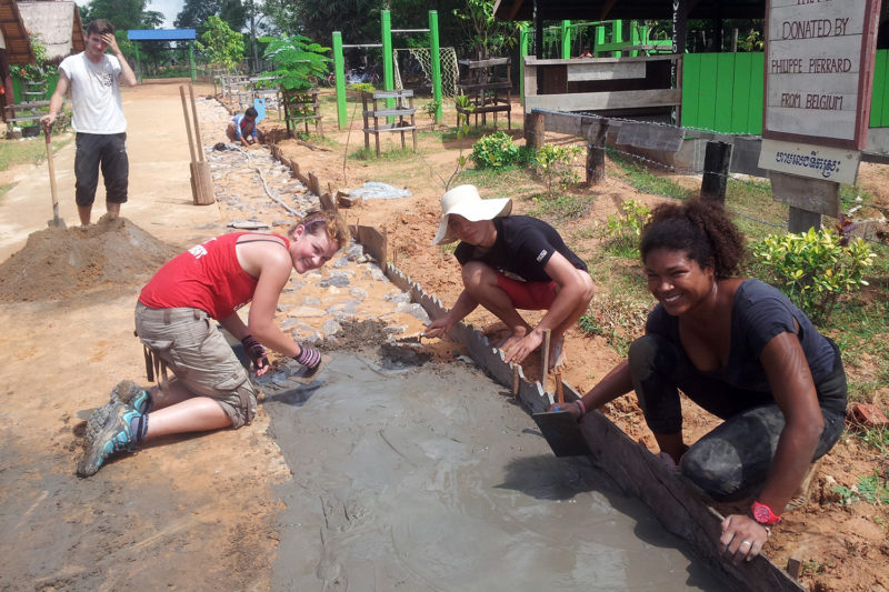 Path construction on Cambodia project