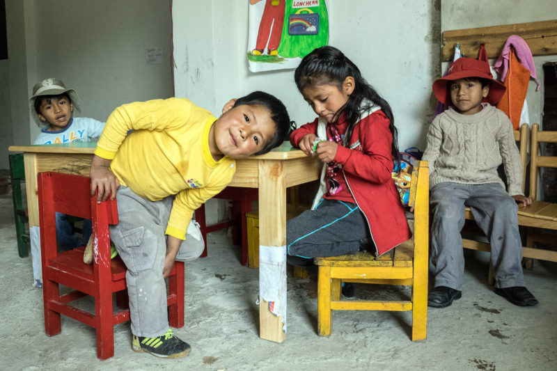 Kindergarten Kids in Peru School