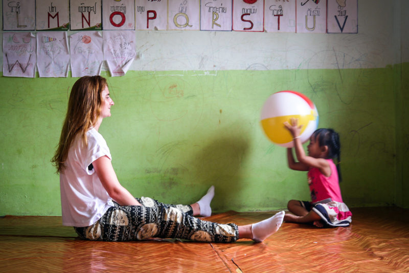 Playing with Children on Laos Project