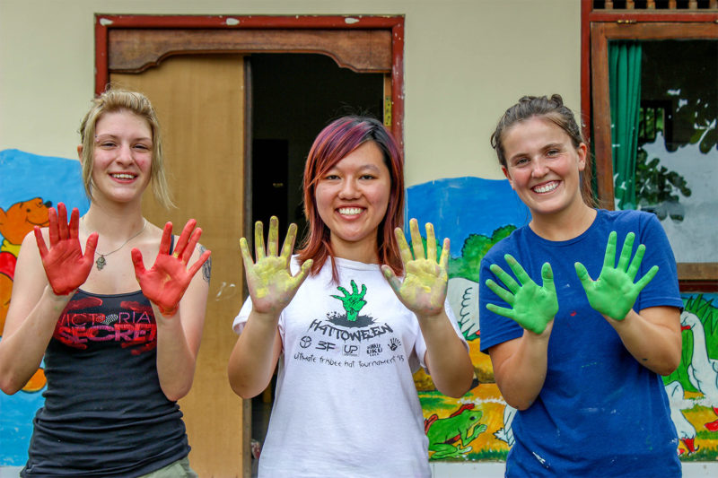 Painting at a Kindergarten in Bali
