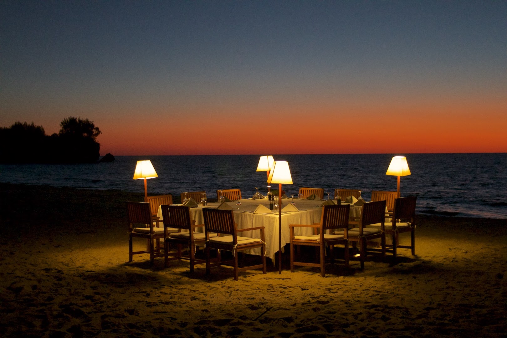 Sunset on the beach